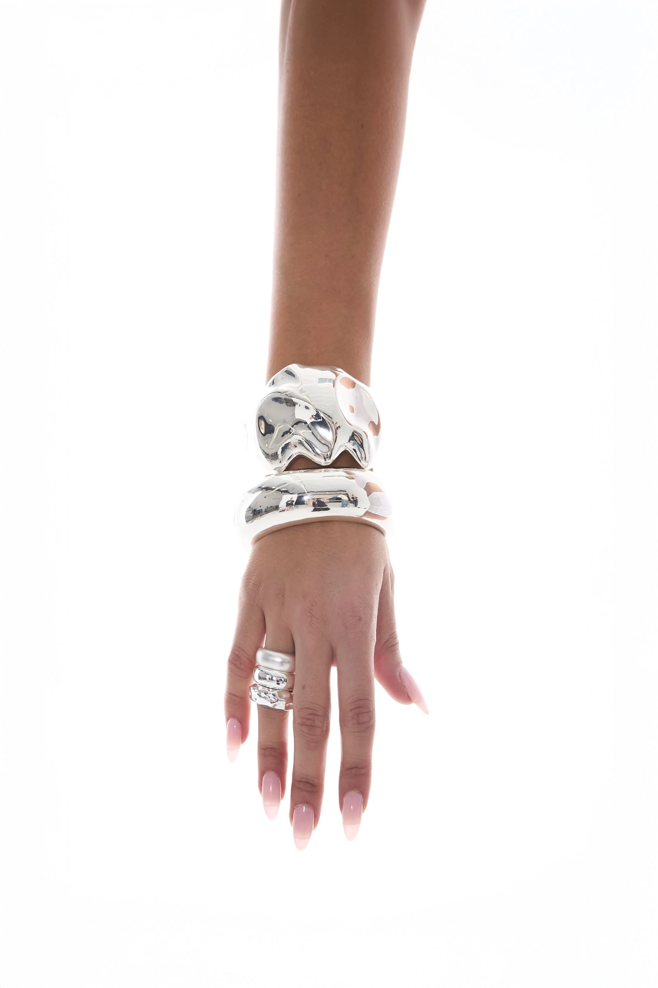 Aliah Stacked Rings Silver - Image 3