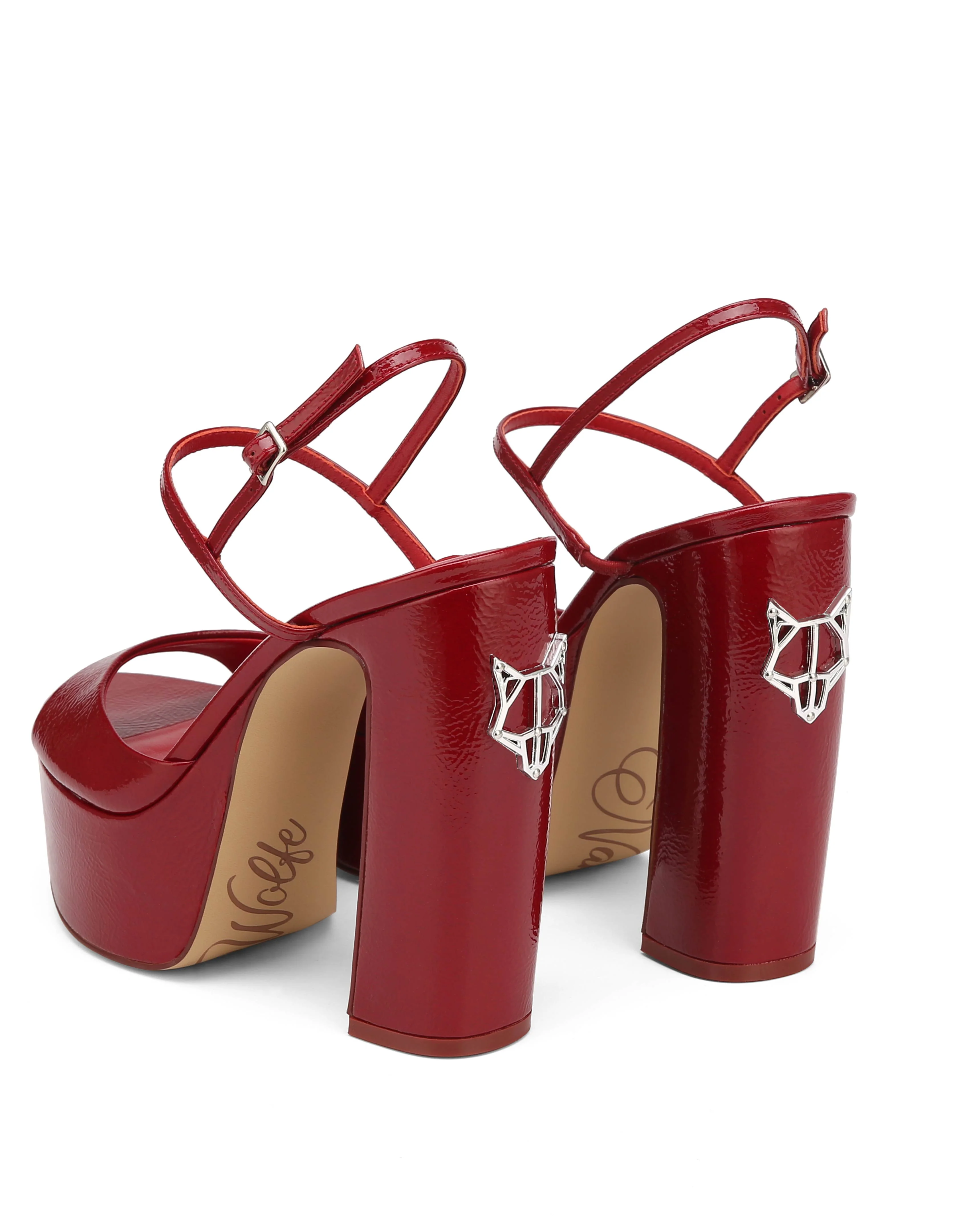 Fire Crinkle Patent Leather Red - Image 4