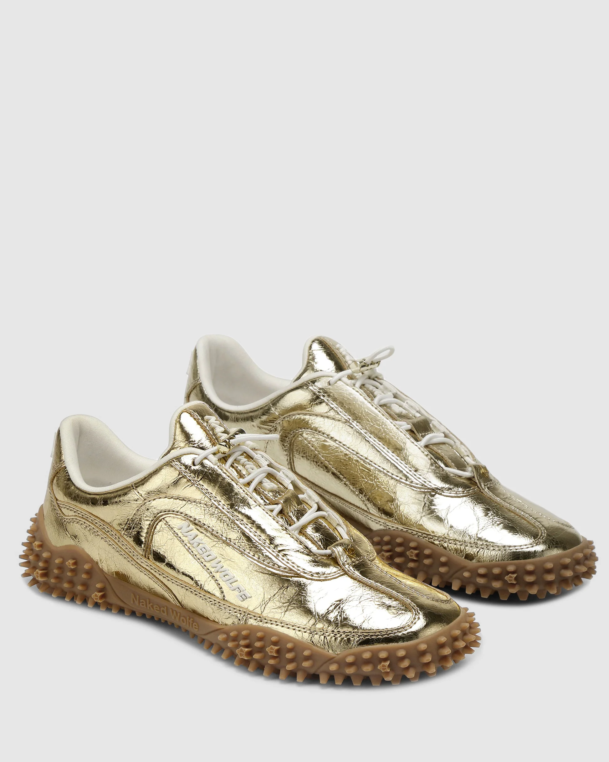 Island Gold Metallic Crinkle Cow Leather - Image 2