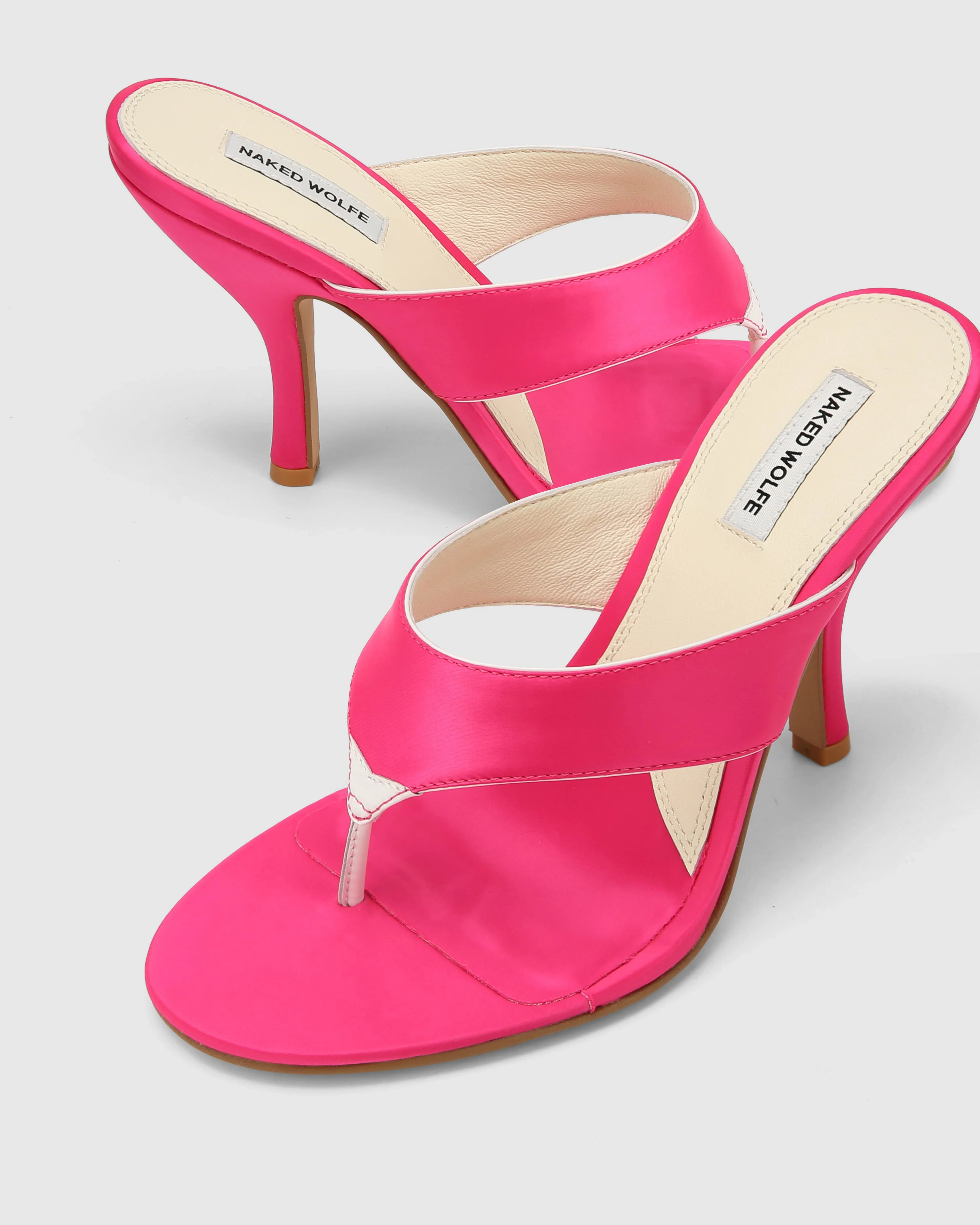 Martine Neon Pink Satin - Image 4