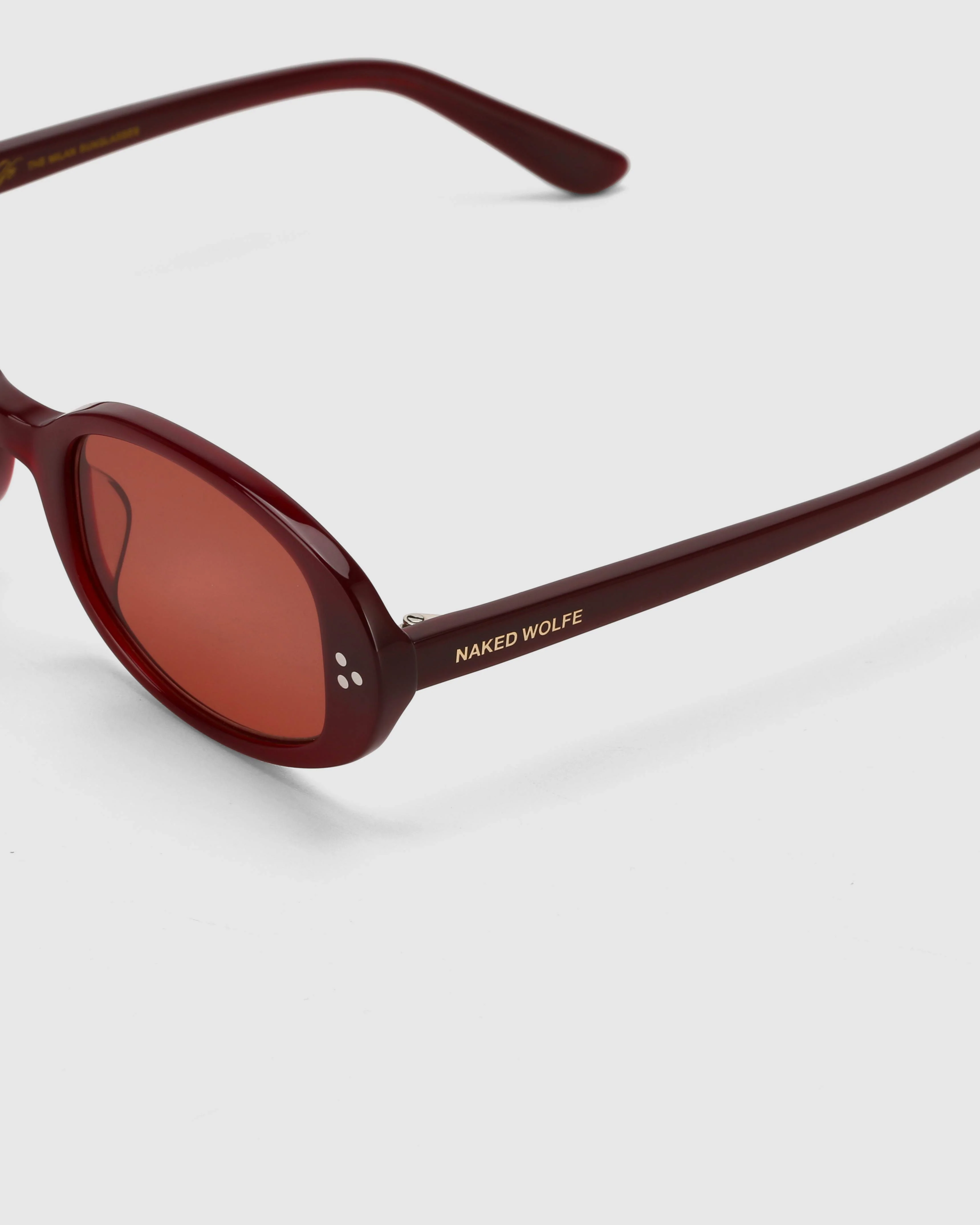 Milan Burgundy Sunglasses - Image 7