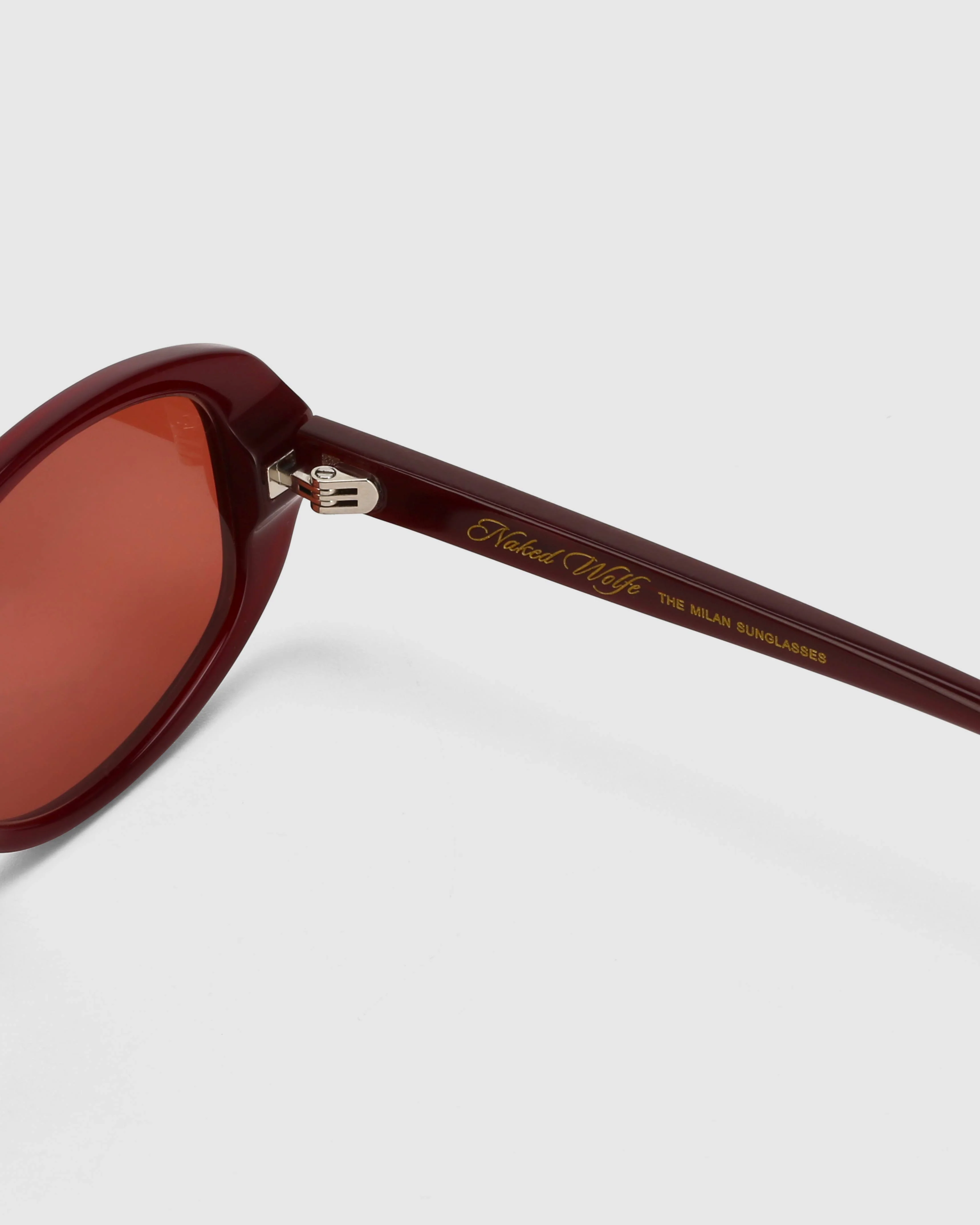 Milan Burgundy Sunglasses - Image 8