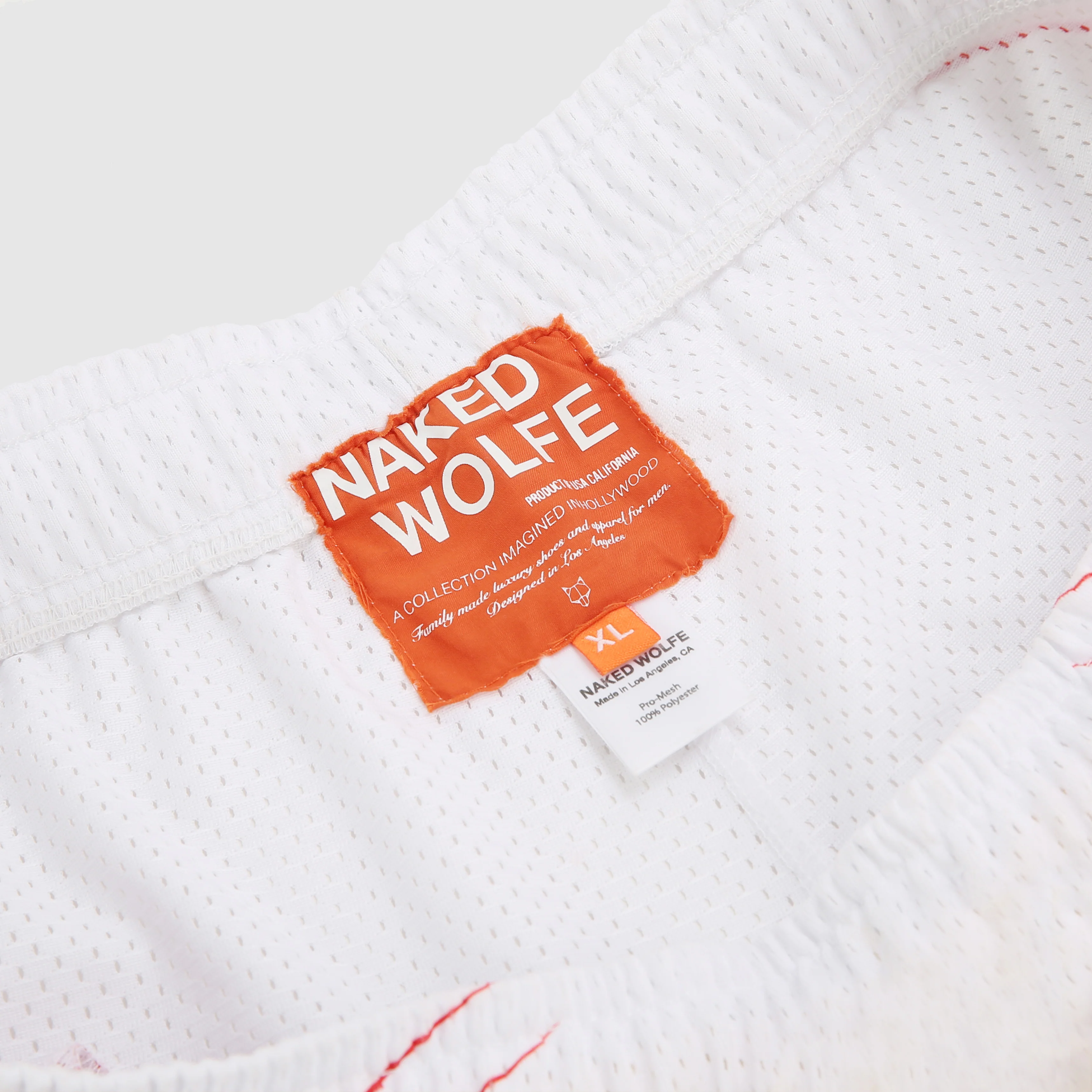 Naked Wolfe Jersey Shorts White - Image 3