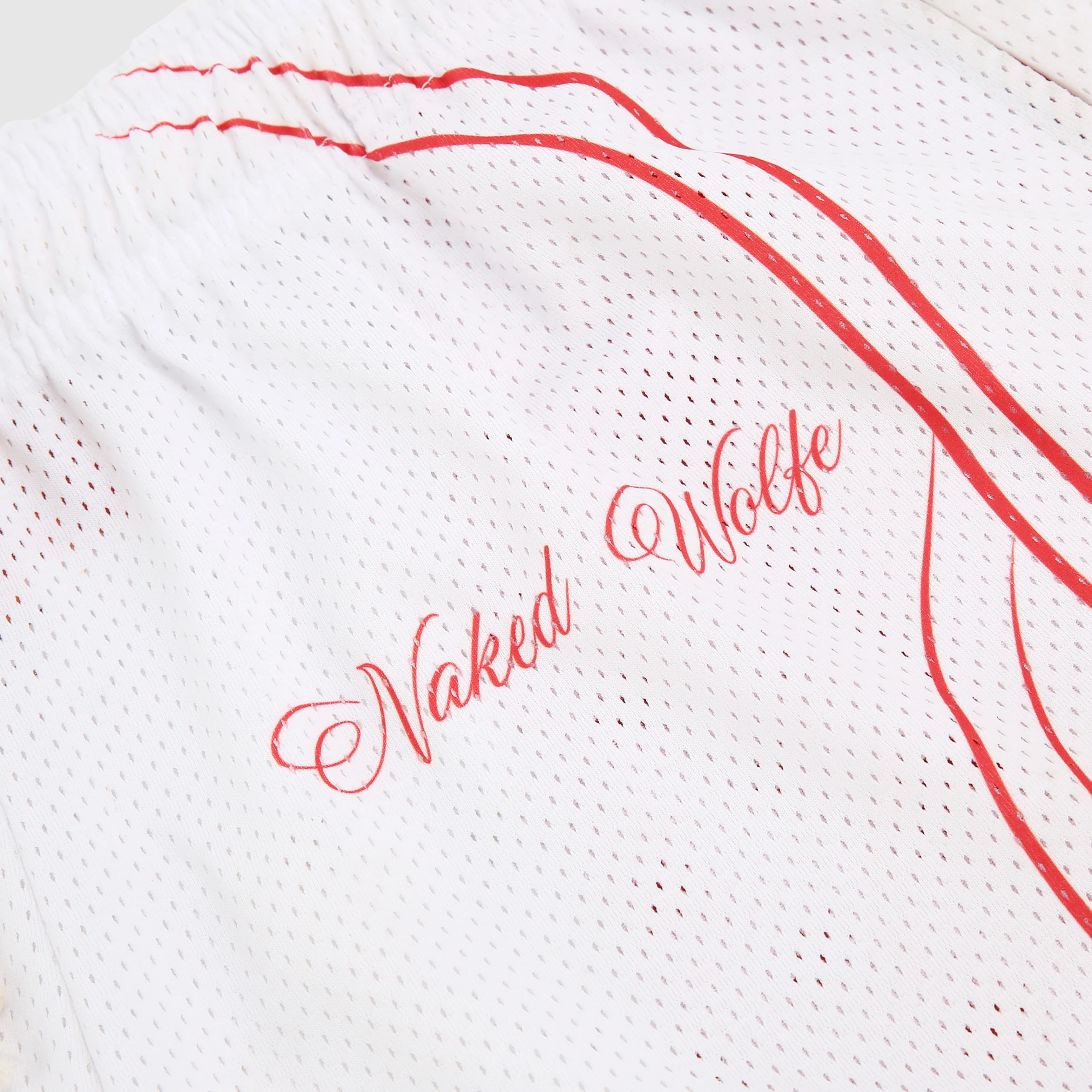 Naked Wolfe Jersey Shorts White - Image 4