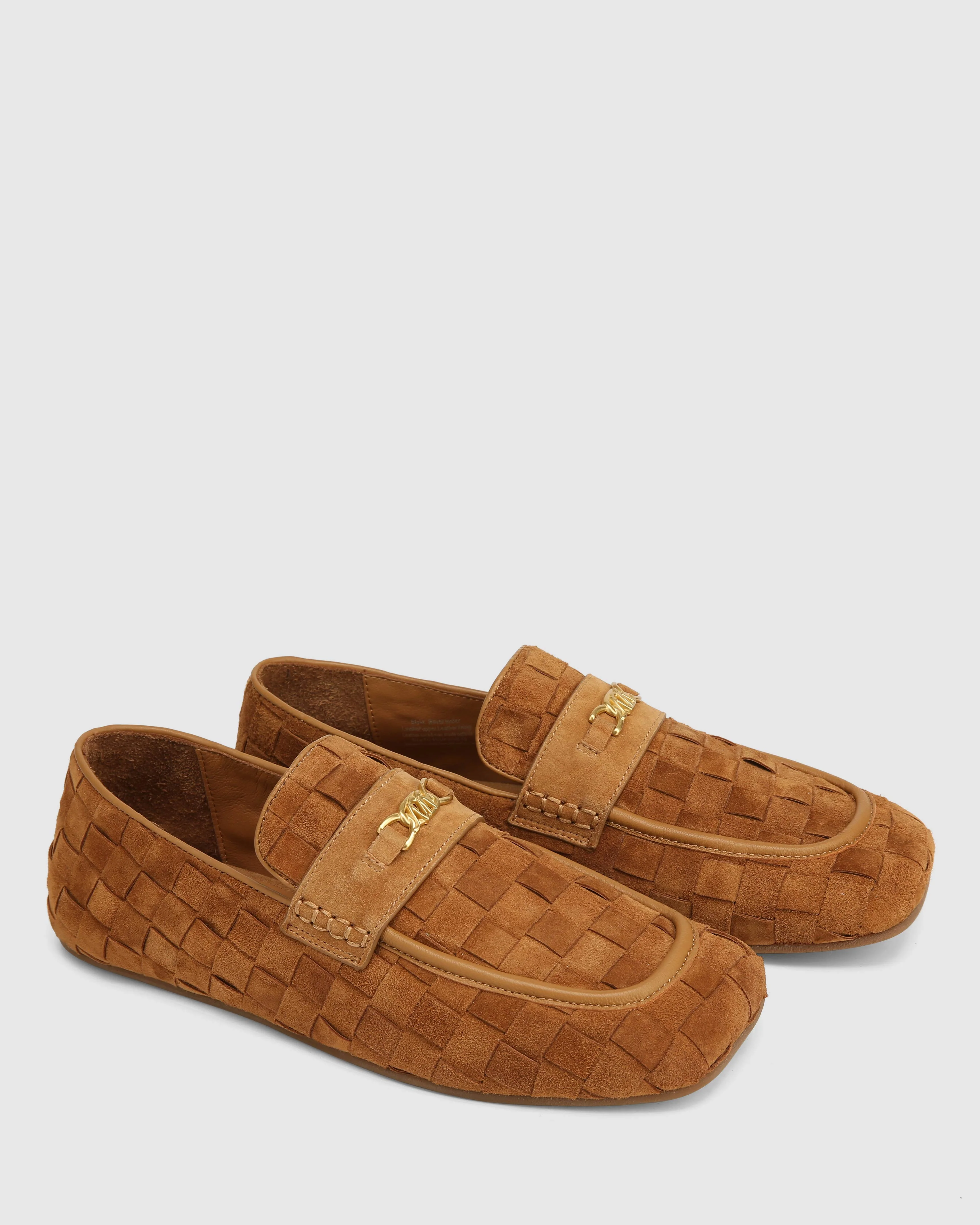 Rover Loafer Tan Woven Suede - Image 4