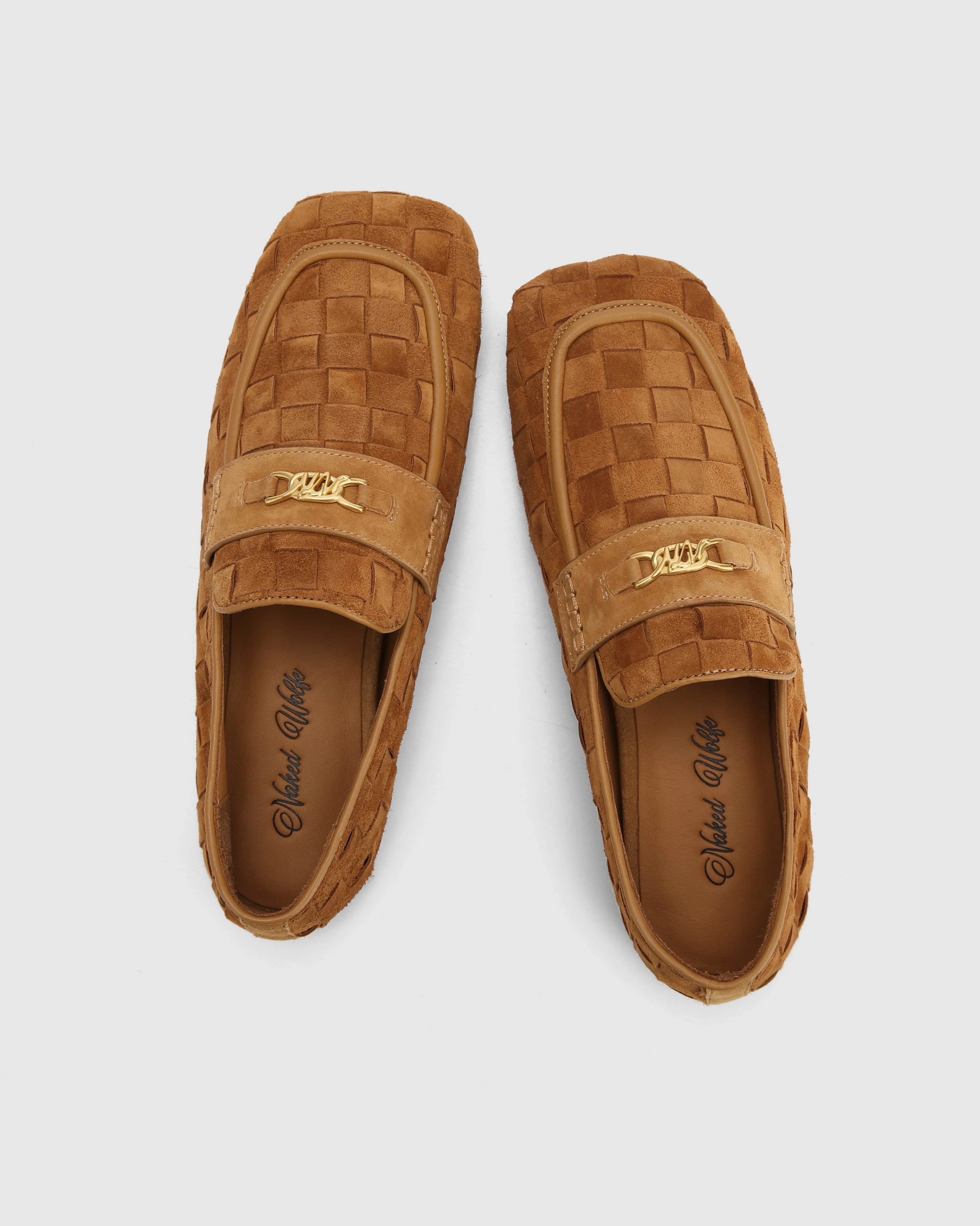 Rover Loafer Tan Woven Suede - Image 6