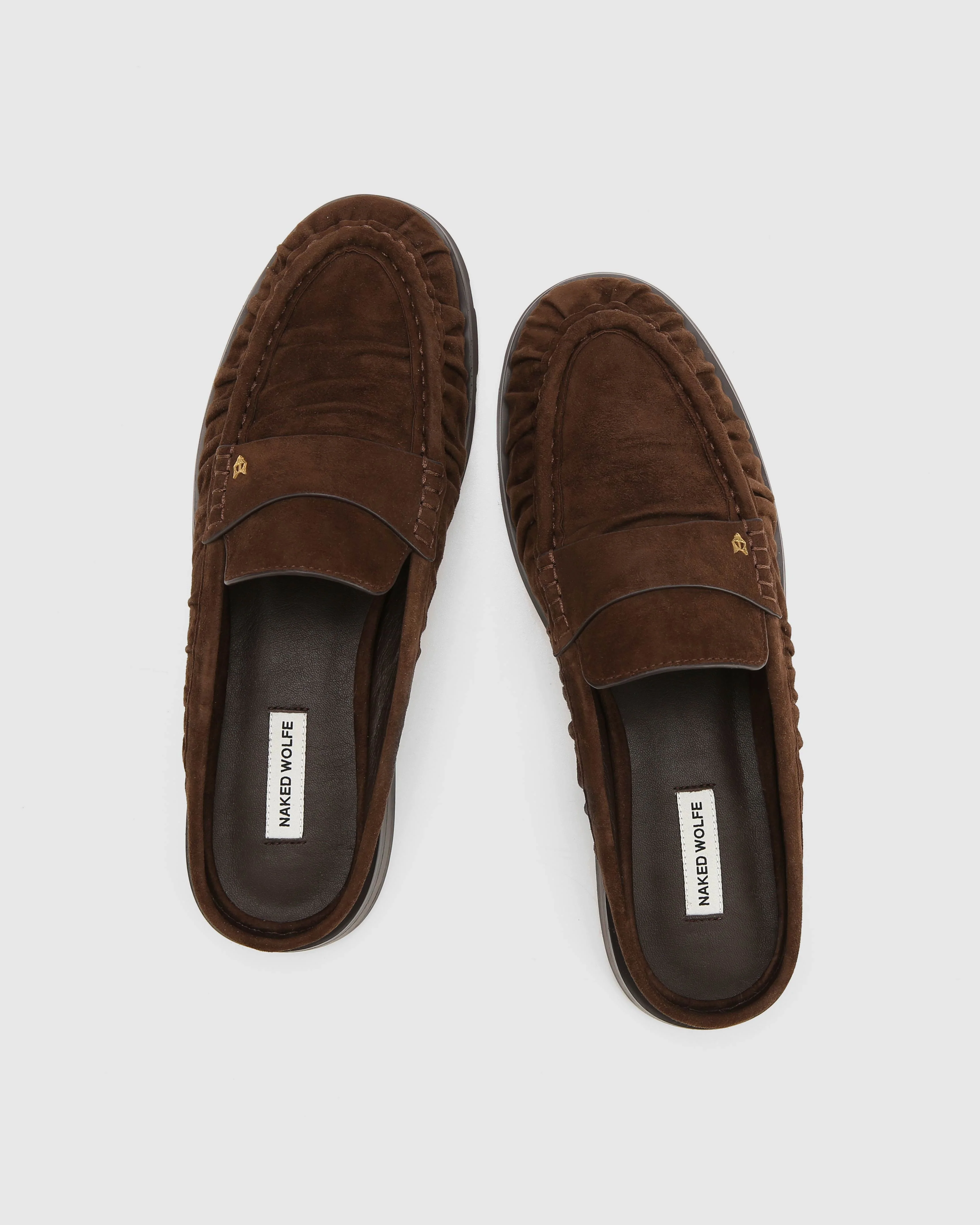 Slipper Brown Scrunch Suede - Image 4
