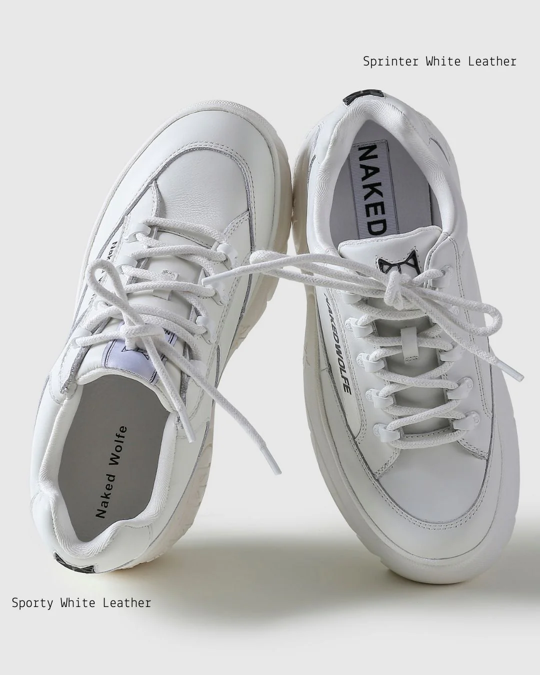 Sporty White Leather - Image 3