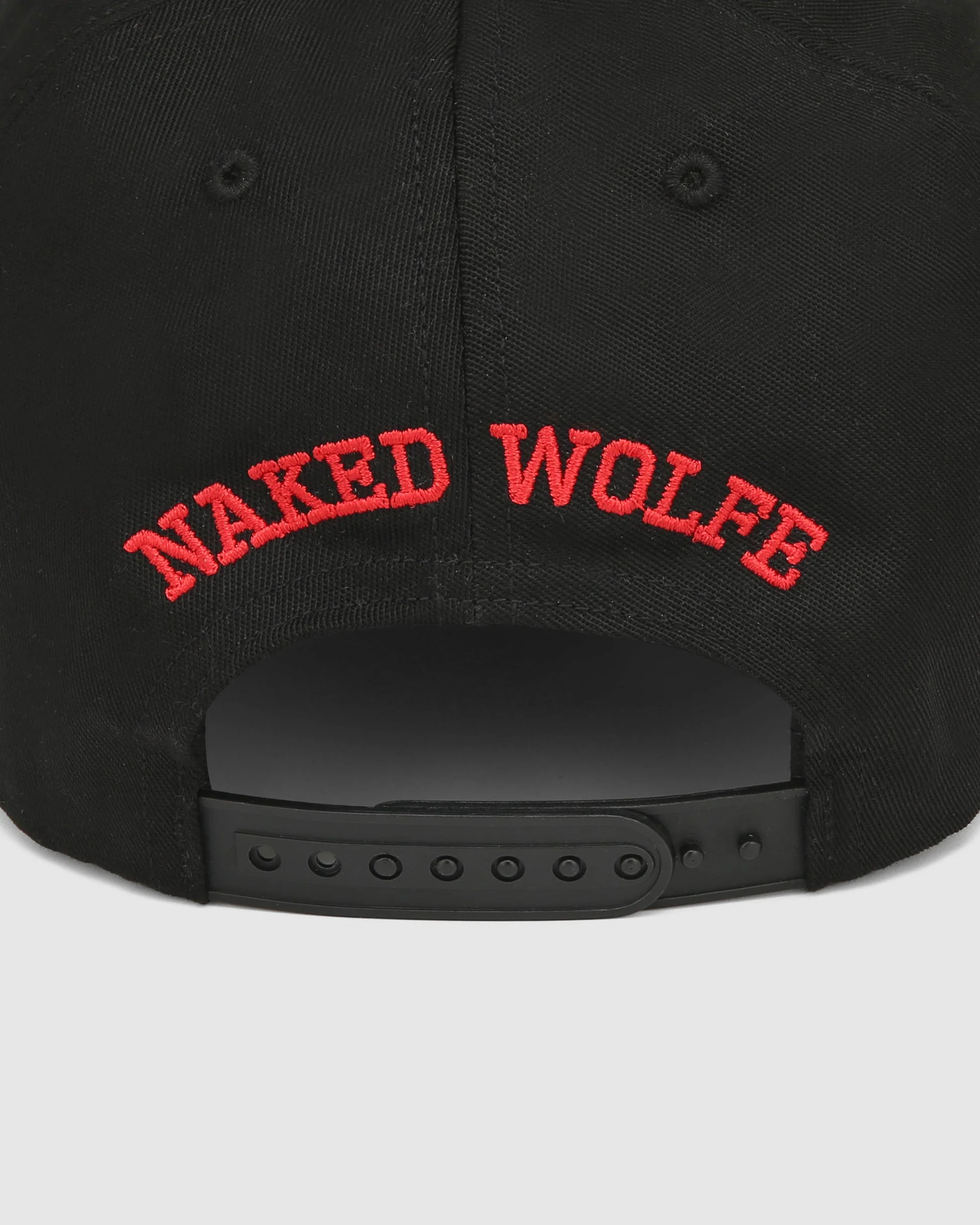 Varsity Unconstructed Cap Black/Red - Image 3