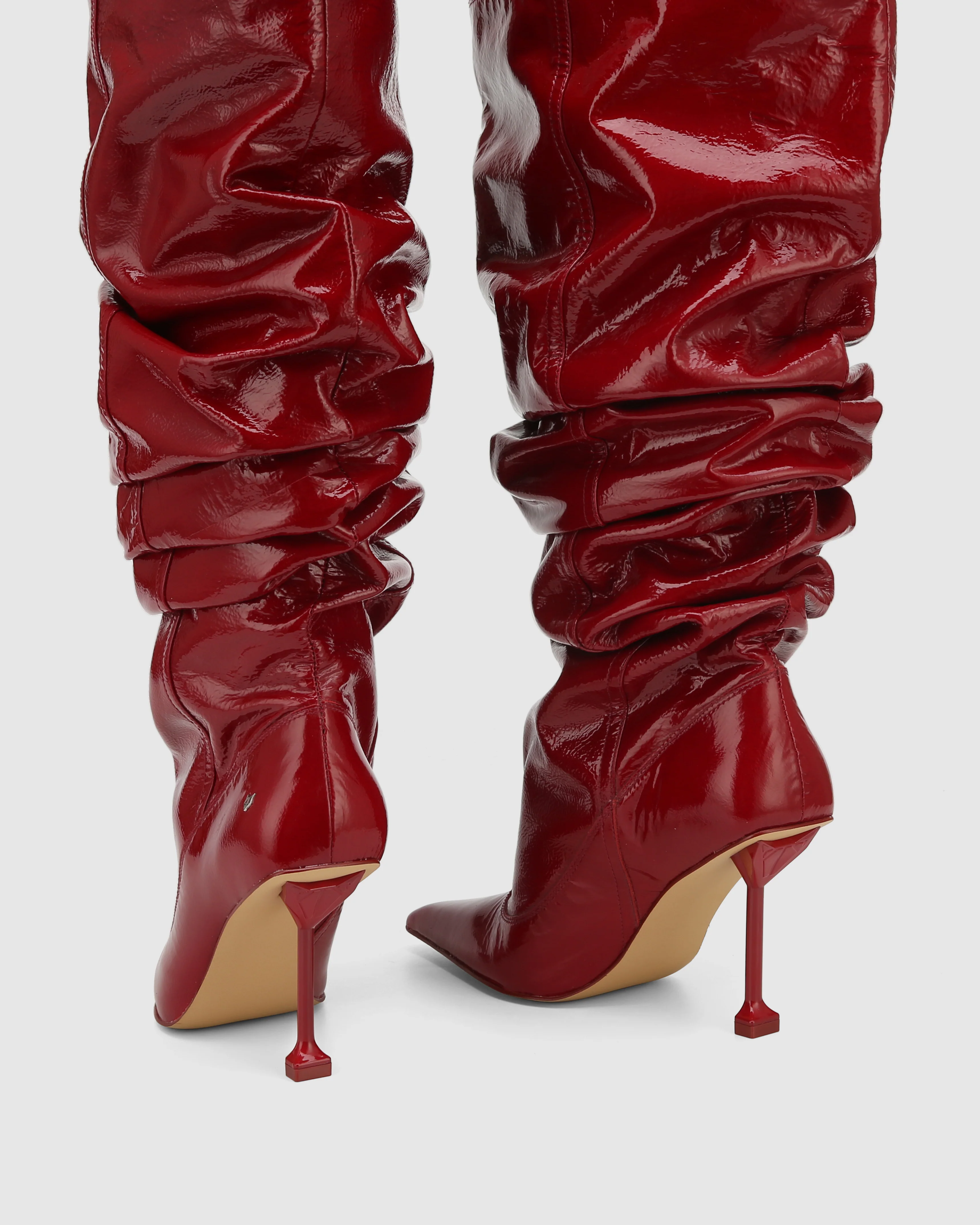 Vern Red Crinkle Patent Leather - Image 5
