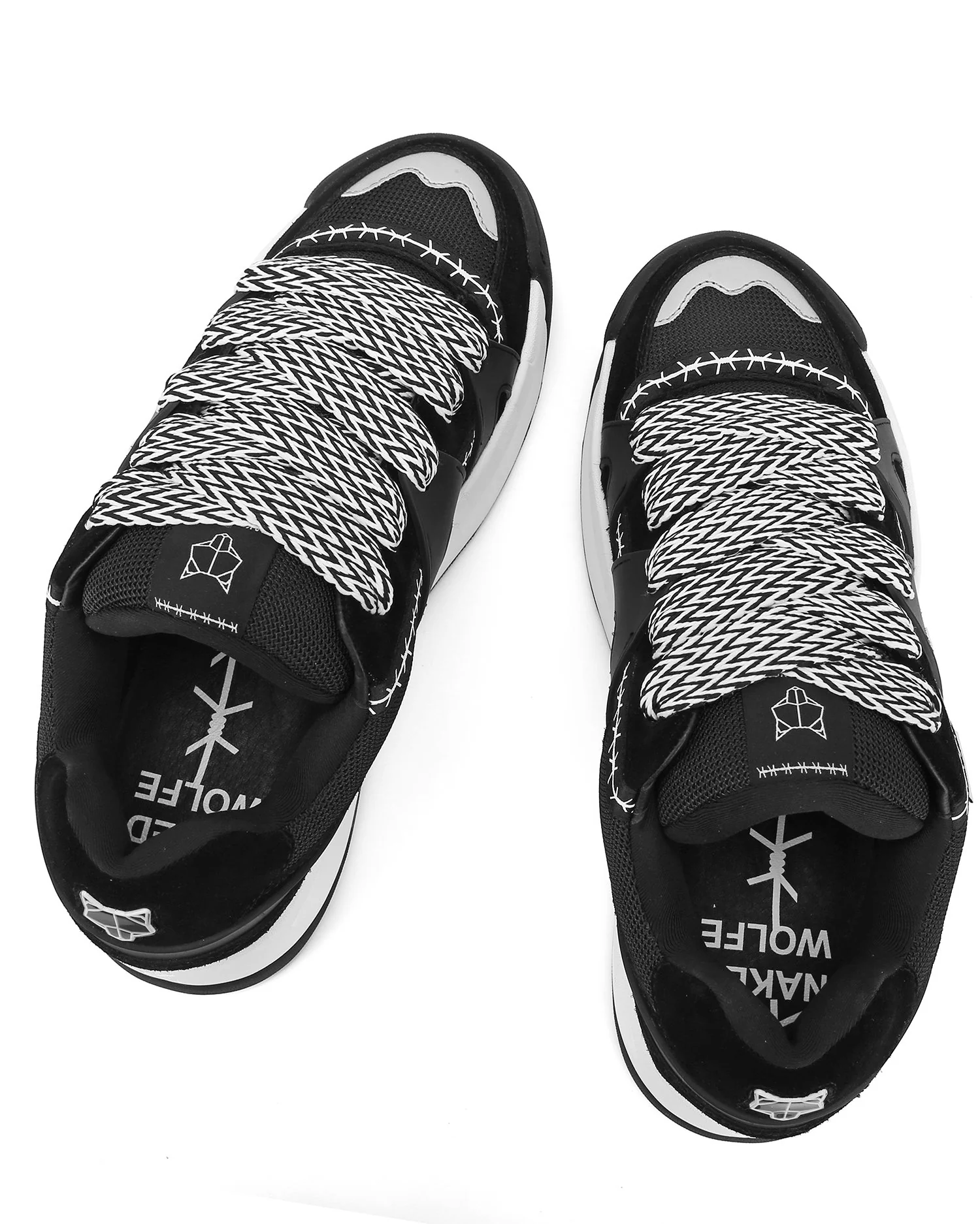 Slide Laces Zig Zag Black/White - Image 3